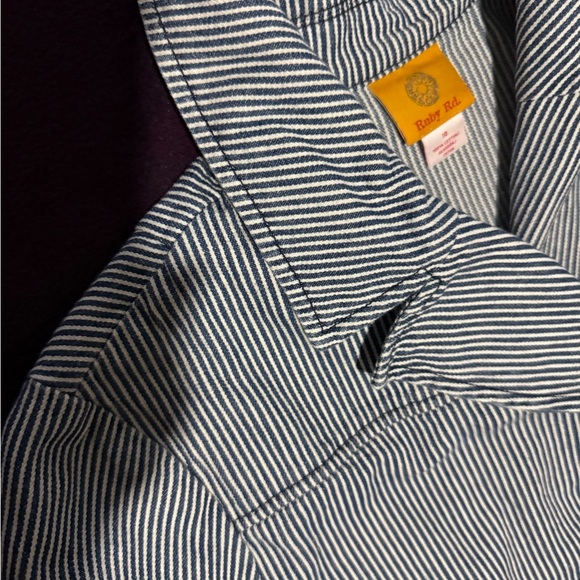 Ruby Rd. Navy and White Striped Jacket - Picture 5 of 7